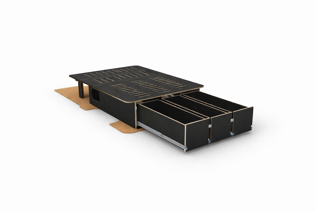 Camper Bedplatform met Opbergruimte met 3 Lades